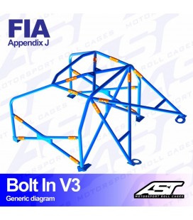 Roll Cage ALFA ROMEO 155 (Tipo 167) 4-doors Sedan FWD BOLT IN V3