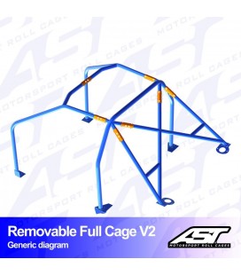 Roll Cage AUDI A4 / S4 (B5) 4-doors Sedan Quattro REMOVABLE FULL CAGE V2