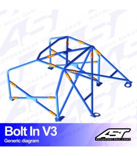 Roll Cage AUDI TT (8N) 3-doors Hatchback Quattro BOLT IN V3