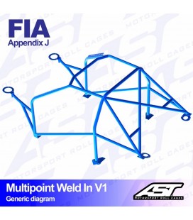 Roll Cage BMW (E10) 2002 Coupe 2-doors MULTIPOINT WELD IN V1