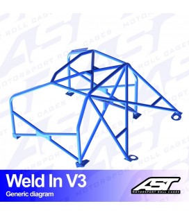 Roll Cage BMW (E30) 3-Series 5-doors Touring RWD WELD IN V3