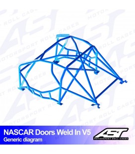 Roll Cage BMW (E30) 3-Series 5-doors Touring RWD WELD IN V5 NASCAR-door