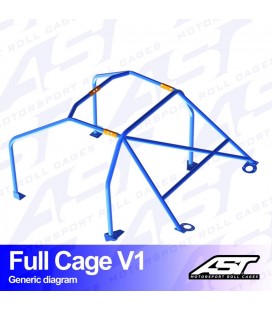 Roll Cage BMW (E46) 3-Series 2-doors Coupe RWD FULL CAGE V1