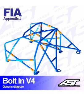 Roll Cage CITROËN AX (Phase 1/2 ) 3-doors Hatchback BOLT IN V4