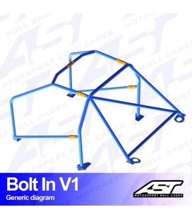 Roll Cage FIAT Panda (Type 141) 3-doors Hatchback 4x4 BOLT IN V1