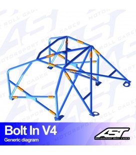 Roll Cage FIAT Panda (Type 141) 3-doors Hatchback 4x4 BOLT IN V4