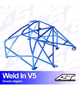 Roll Cage FIAT Panda (Type 141) 3-doors Hatchback 4x4 WELD IN V5