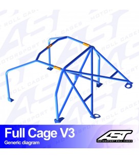 Roll Cage FIAT Seicento (Type 187) 3-doors Hatchback FWD FULL CAGE V3