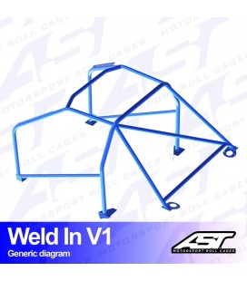 Roll Cage HONDA Civic Coupe (EJ1/EJ2) 2-door Coupe WELD IN V1