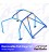 Roll Cage HONDA CRX (EF/ED/EE) 3-door Coupe REMOVABLE FULL CAGE V2