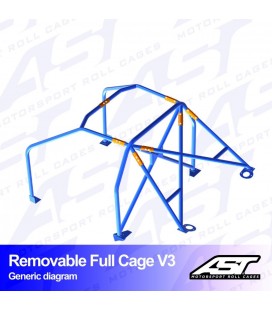 Roll Cage HONDA CRX (EF/ED/EE) 3-door Coupe REMOVABLE FULL CAGE V3