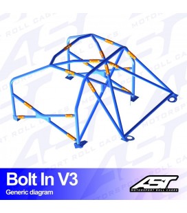 Roll Cage MAZDA RX-7 (FD) 3-doors Coupe BOLT IN V3