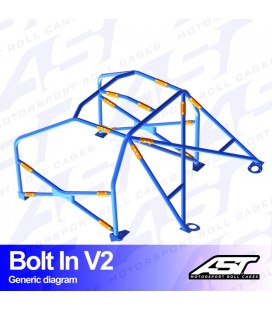 Roll Cage PORSCHE 968 (1992-1995) 3-doors Coupe RWD BOLT IN V2