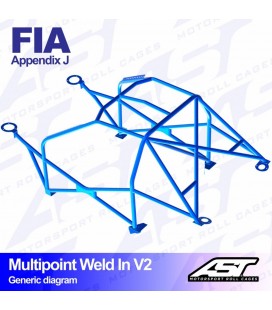 Roll Cage SUZUKI Swift (AA34S) 3-doors Hatchback MULTIPOINT WELD IN V2