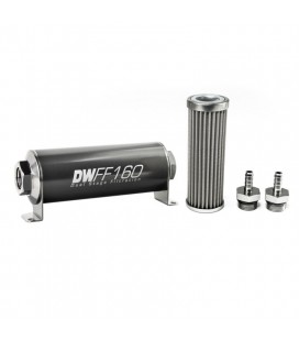 DeatschWerks Universal in-line fuel filter 100 micron 5/16" 160mm