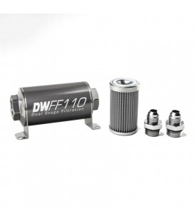 DeatschWerks Universal in-line fuel filter 100 micron AN8 110mm