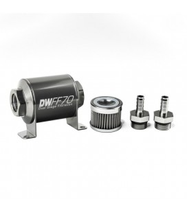 DeatschWerks Universal in-line fuel filter 40 micron 3/8" 70mm