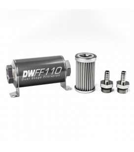 DeatschWerks Universal in-line fuel filter 5 micron 3/8" 110mm