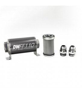 DeatschWerks Universal in-line fuel filter 5 micron AN10 110mm