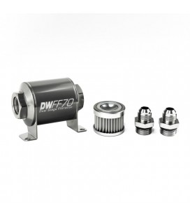 DeatschWerks Universal in-line fuel filter 5 micron AN8 70mm