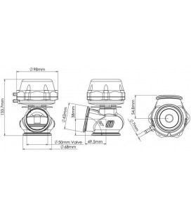 Turbosmart External Wastegate 50MM 1,0 Bar Pro-Gate Red