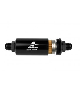 Aeromotive In-Line Filter - (AN -10 Male) 10 Micron Fabric Element Bright Dip Black Finish