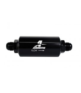 Aeromotive In-Line Filter - (AN -10 Male) 10 Micron Fabric Element Bright Dip Black Finish