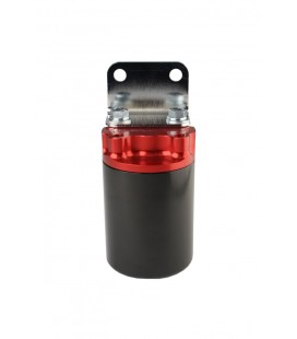 Aeromotive SS Series Billet Canister Style Fuel Filter Anodized Black/Red - 10 Micron Fabric Element