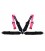 Racing seat belts SLIDE Quick 4p 3" Pink-Black