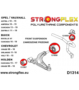 136219B: Front suspension bush kit