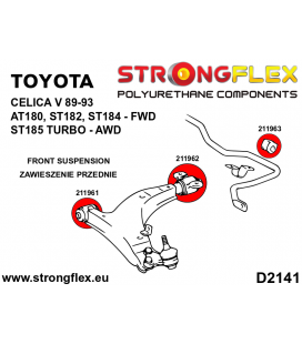 216261A: Front suspension bush kit SPORT