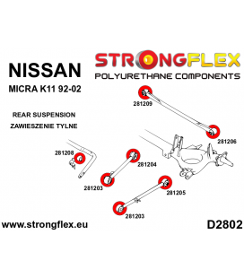 286057A: Full suspension bush kit SPORT