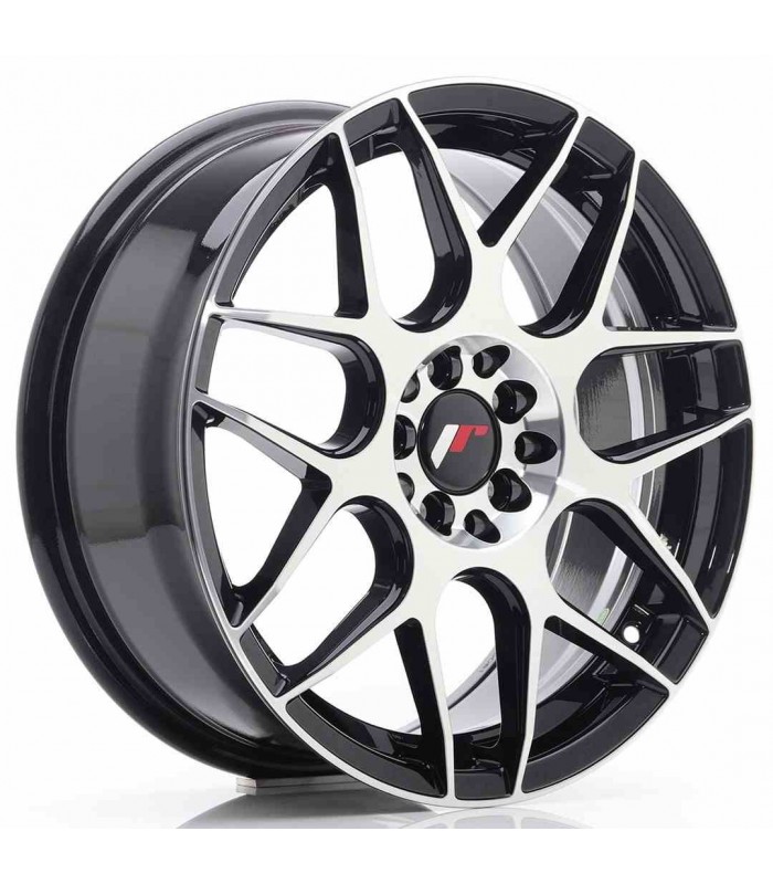 JR Wheels JR18 17x7 ET40 5x100/114 Gloss Black Machined