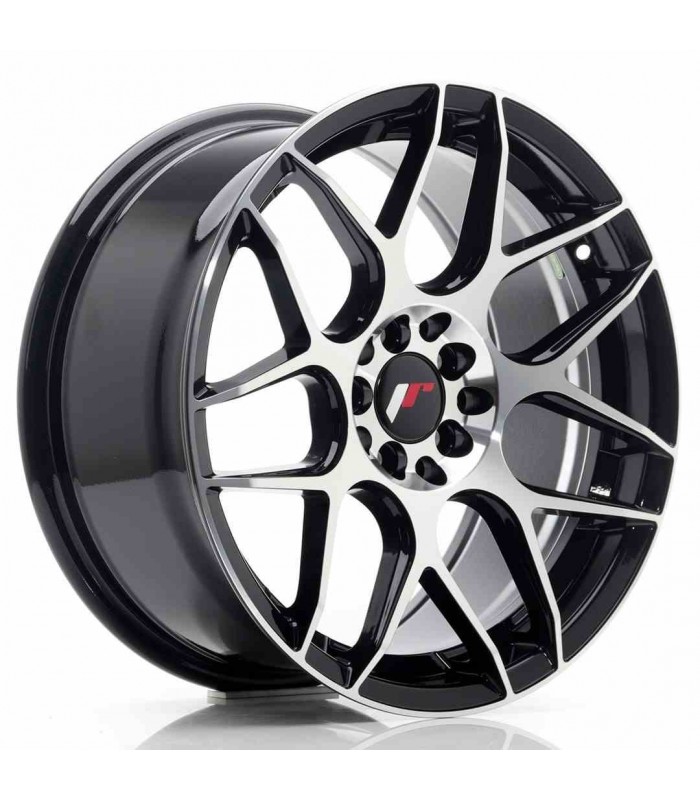 JR Wheels JR18 17x8 ET35 5x100/114 Gloss Black Machined