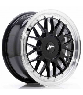 JR Wheels JR23 16x7 ET20-45 BLANK Gloss Black w/Machined Lip