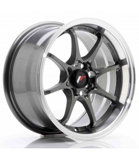 JR Wheels JR5 15x8 ET28 4x100 Gun Metal w/Machined Lip
