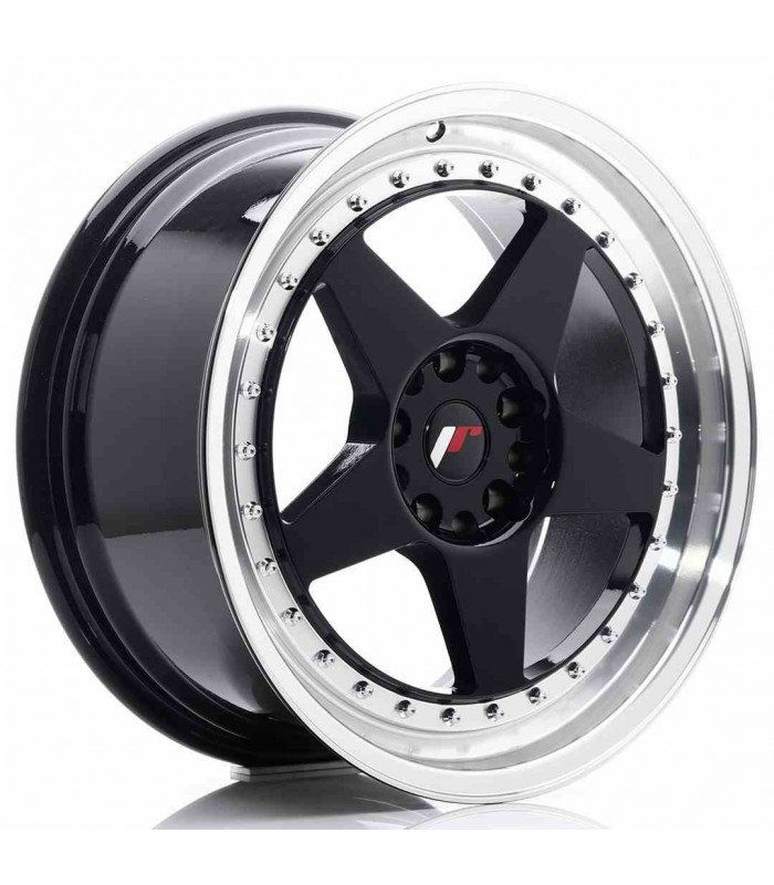 JR Wheels JR6 18x8,5 ET22 5x114,3/120 Glossy Black w/Machined Lip