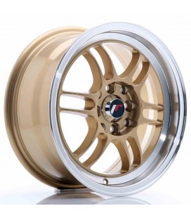 JR Wheels JR7 15x7 ET38 4x100/114 Gold w/Machined Lip