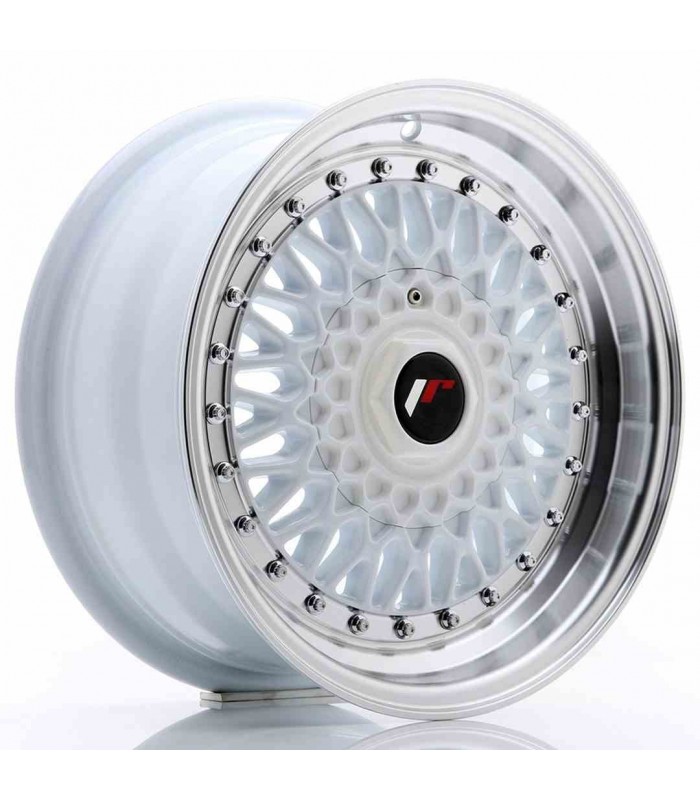 JR Wheels JR9 15x7 ET20 4x100/108 White w/Machined Lip