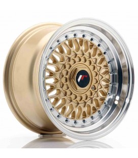 JR Wheels JR9 15x8 ET20 BLANK Gold w/Machined Lip