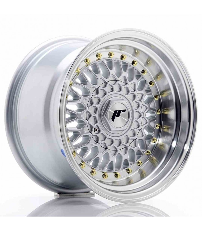 JR Wheels JR9 15x9 ET10 4x100/108 Silver w/Machined Lip