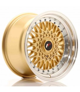 JR Wheels JR9 16x9 ET20 BLANK Gold w/Machined Lip