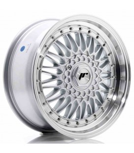 JR Wheels JR9 17x7,5 ET20-35 BLANK Silver w/Machined Lip+Silver Rivets