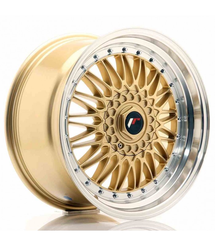 JR Wheels JR9 18x9 ET20-40 BLANK Gold w/Machined Lip