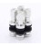 Set of Aluminum air valves JR v2 - SILVER + logo
