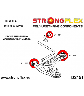 216270A: Front suspension bush kit SPORT