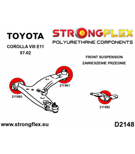 216269A: Front suspension bush kit SPORT