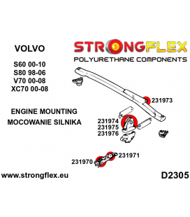 231973B: Front upper engine mount bush - rear