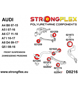 026262A: Front suspension bush kit SPORT