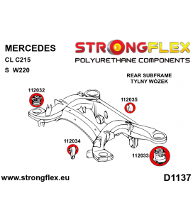 116266A: Rear subframe bush kit SPORT